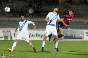 Il gol di Blondett nella sfida playoff (photo IlCosenza.it)