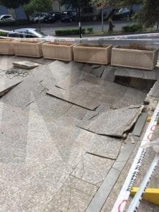 Marciapiede rotto a Rende