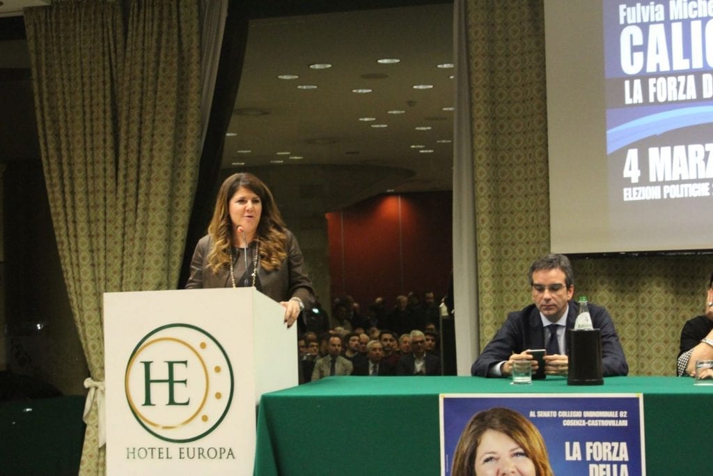 Fulvia Caligiuri durante l'incontro con Giansanti