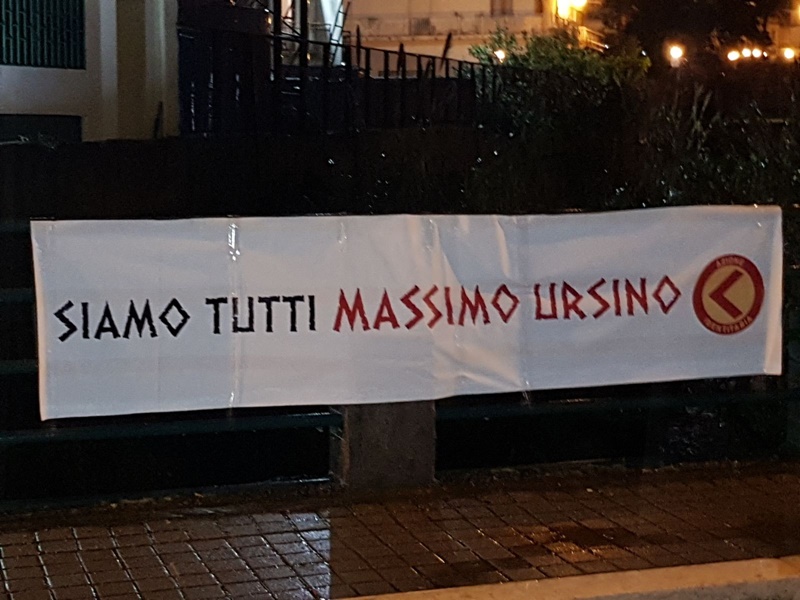 Striscione di Azione Identitaria per Ursino