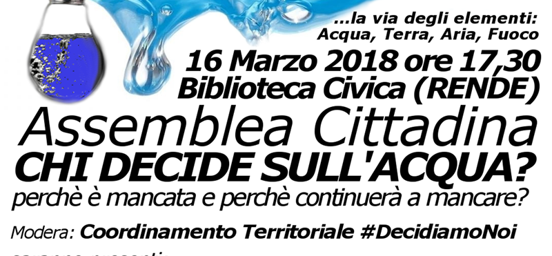 Assemblea cittadina a Rende