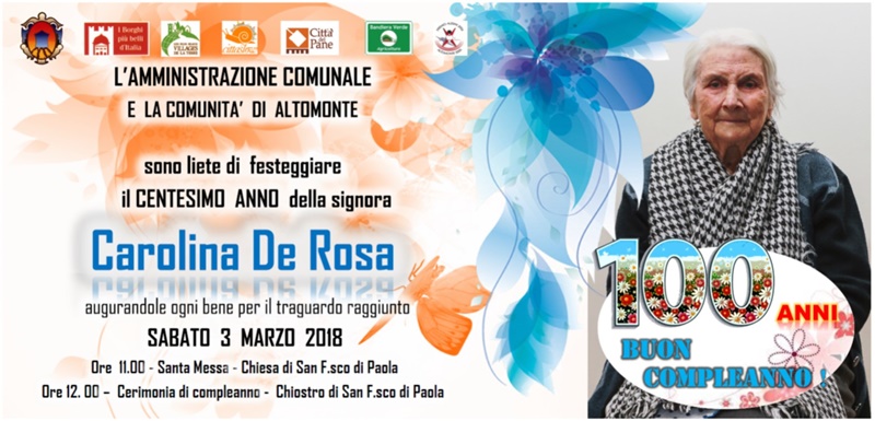 Centenario di Carolina De Rosa