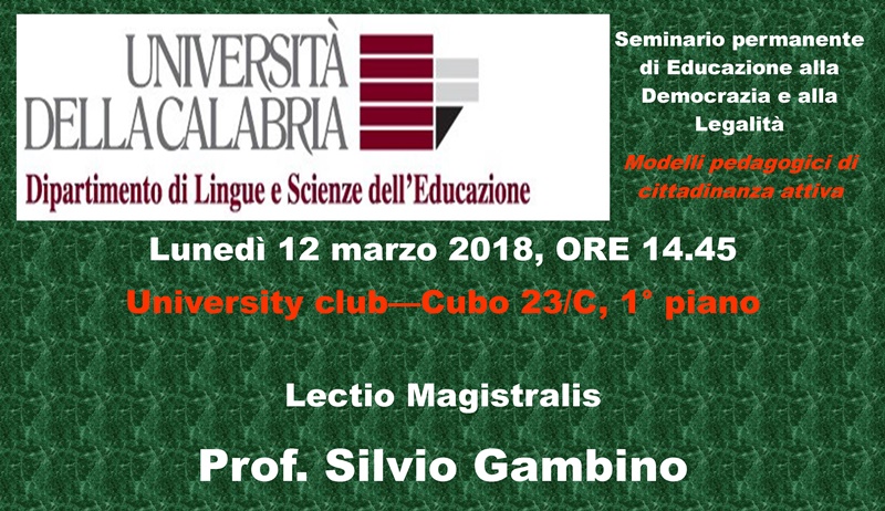Lectio Magistralis del Prof. Gambino