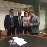 Marcello Manna alla firma del protocollo con Enel Enegia Spa