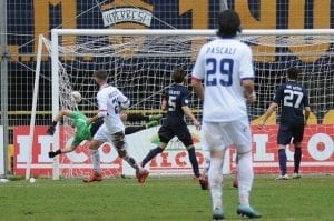 Il goal di Bruccini (ph.Rosito)