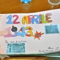 Un disegno degli alunni per ricordare il 12 aprile del '43
