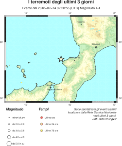 Calabria terremoto nella notte