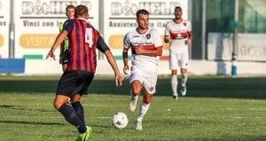 Luca Garritano, 24 anni, nell'amichevole di ieri con la Vibonese (ph. IlCosenza.it)