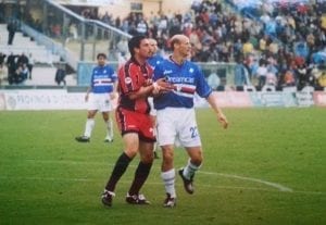 Adriano Fiore in una foto di repertorio con la maglia dei Lupi
