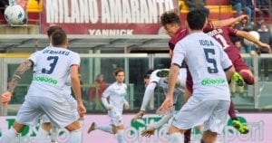 Dermaku perde Giannetti sull'azione del gol (photo LivornoCalcio)