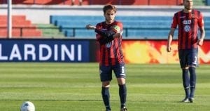 Palmiero indossa la fascia di capitano (photo IlCosenza.it)