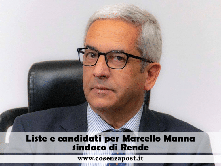Liste E Candidati Per Marcello Manna Sindaco Di Rende