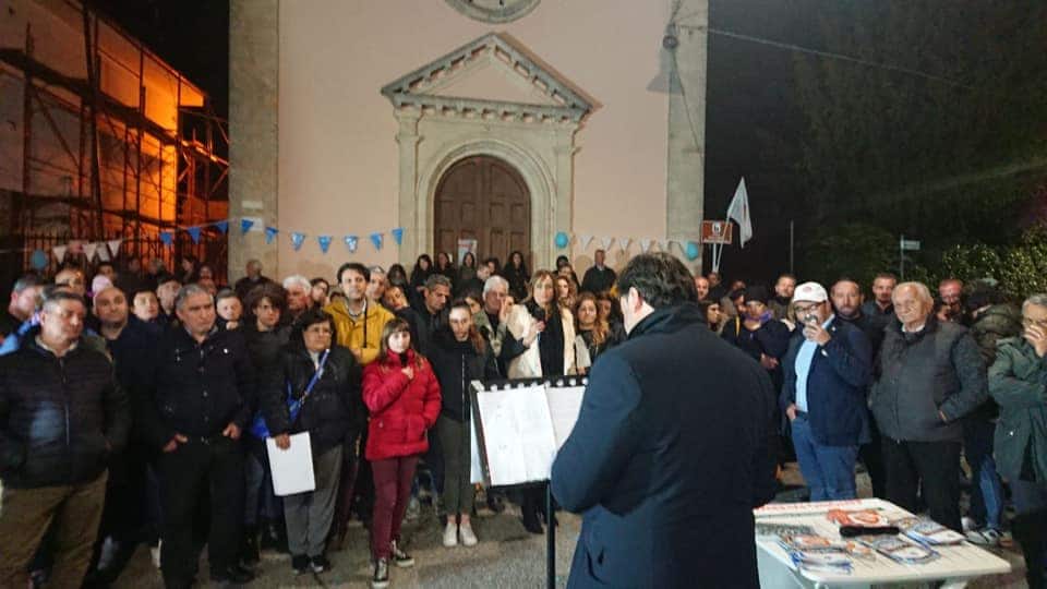 Antonio Palermo in comizio