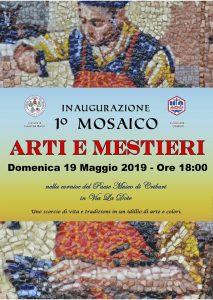 A Casali del Manco si inaugura il primo mosaico "Arti e Mestieri"