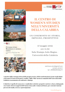 Incontro di domani all'Unical