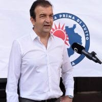 Il Sindaco Occhiuto durante la manifestazione di questa mattina