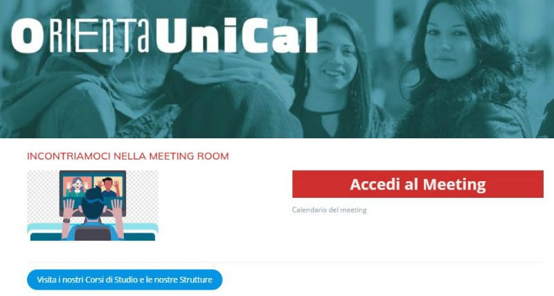 L’Unical si presenta Open day on line sul portale dell’orientamento