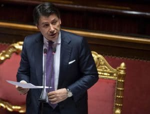 Il Premier Conte al senato per l'approvazione della proroga dello stato d'emergenza da Coronavirus