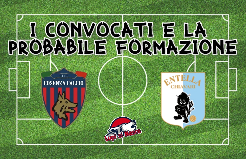 convocati e probabile formazione cosenza calcio virtus entella