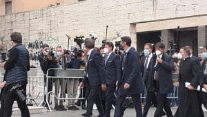 Il premier Conte ai funerali della presidente Santelli