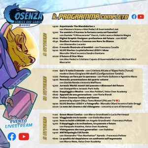 Programma del Cosenza Comics & Games ai tempi del Covid19