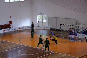 Un momento di gioco tra la Pirossigeno città di Cosenza e Messina