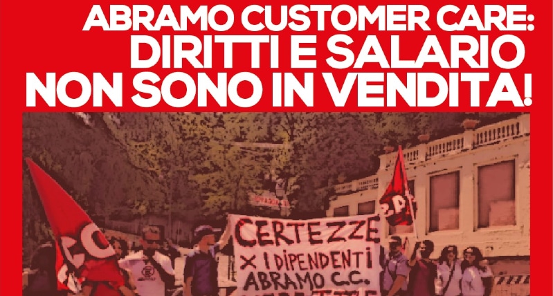 ABRAMO CUSTOMER CARE protesta a Cosenza