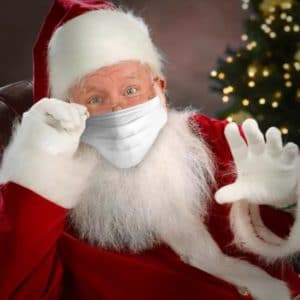 Babbo Natale con la mascherina