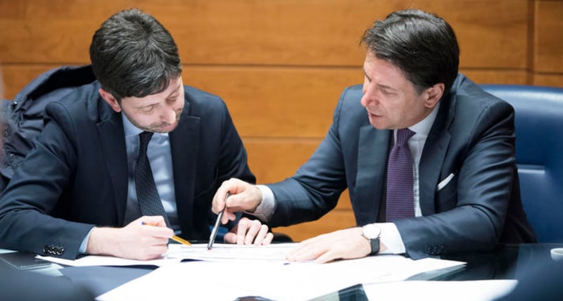 Ministro Speranza e il Premier Conte