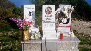 Sul luogo dell'incidente di Donato Denis Bergamini Cosenza Calcio