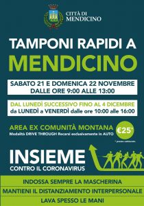 tamponi rapidi Mendicino