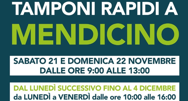 tamponi rapidi Mendicino