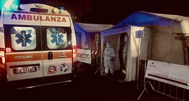 Cosenza ospedale da campo