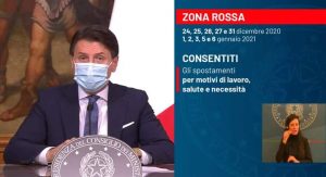 Italia Zona Rossa Premier Conte Natale covid19
