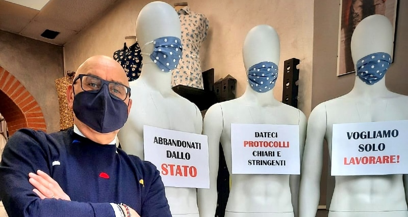 Protesta commercianti Cosenza
