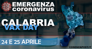 Campagna vaccinale in Calabria, "Vax Day" il 24 e 25 aprile