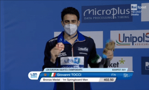 Giovanni Tocci durante la premiazione