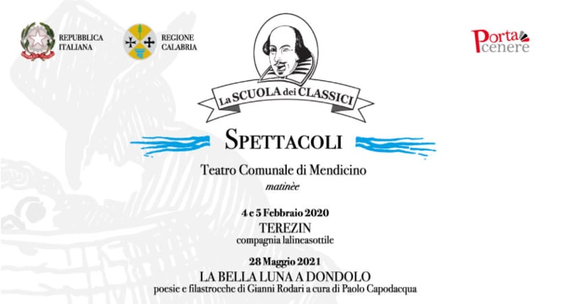 Il Teatro di Mendicino riapre! Da lunedì 18 maggio programmate una serie di spettacoli teatrali e laboratori per le nuove generazioni