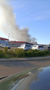 Incendio - foto scattata stamane