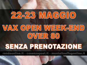 Open Vax Weekend Calabria, il 22 e 23 maggio iniziativa per over 80