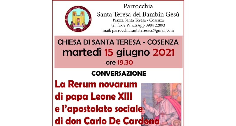 ANCHE NELLA CHIESA DI SANTA TERESA A COSENZA UN INCONTRO PER CONOSCERE DON CARLO DE CARDONA
