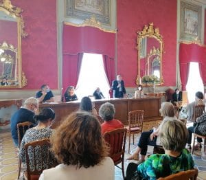 Franco Iacucci ieri al dibattito pubblico - Biblioteca Civica di Cosenza