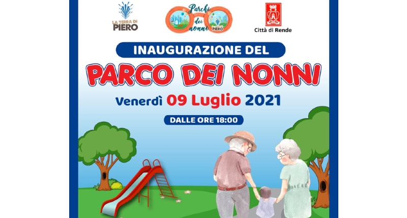 Inaugurazione a Rende del Parco dei Nonni, targato _La Terra di Piero_