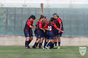 L'esultanza delle Lupe (Ph.IlCosenza.it)