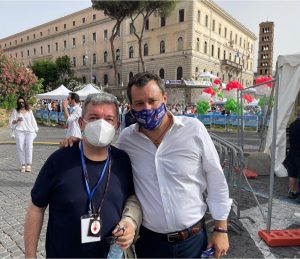 Nino Spirlì e Matteo Salvini a Roma