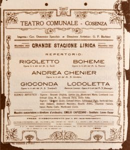 locandina storica stagione lirica 1925