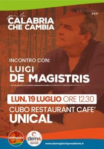 De Magistris all'Unical lunedì 19 luglio 2021_ l'università e i giovani al centro del dibattito 1