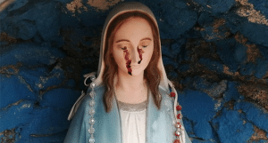 Incredulità nel vibonese per la Madonna che piange sangue