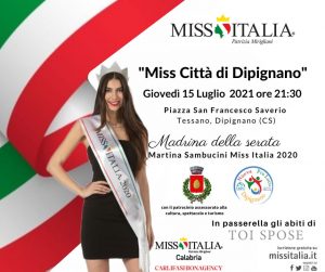 Locandina Miss Città di Dipignano_Miss Italia Calabria 2021