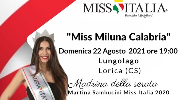Elezione di Miss Miluna Calabria 2021 a Lorica_ madrina Martina Sambucini Miss Italia 2020